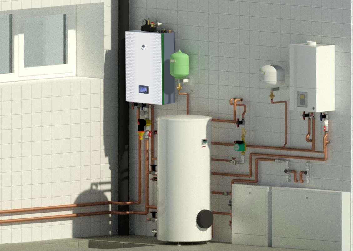 Energieffektiv MyCond BeeSmart split-värmepump för optimerad drift och kostnadsbesparingar.