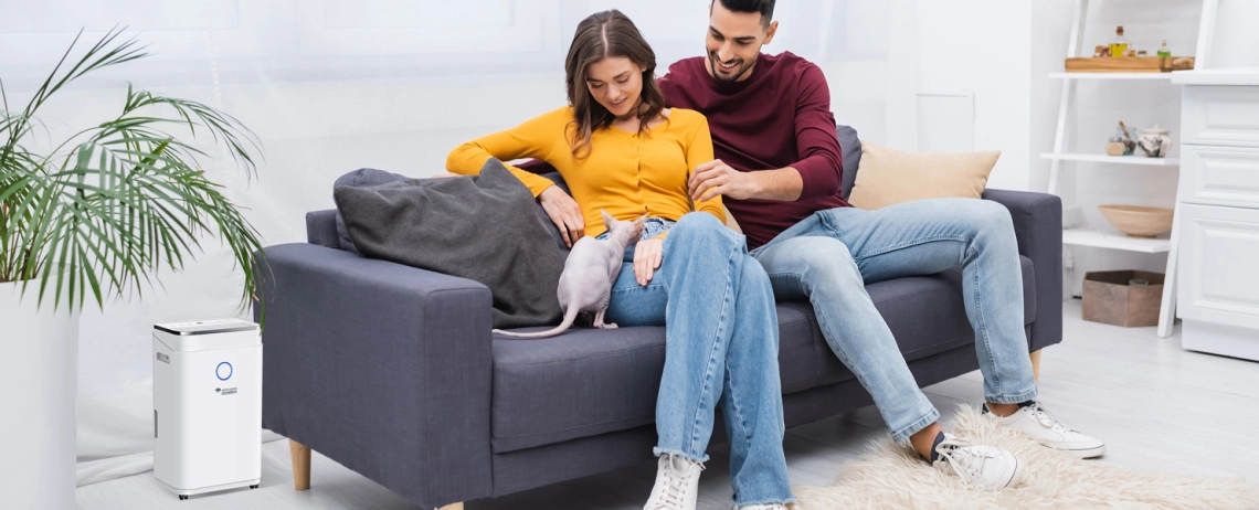 Högpresterande MyCond Roomer Smart 25 avfuktare för bostadsbruk.