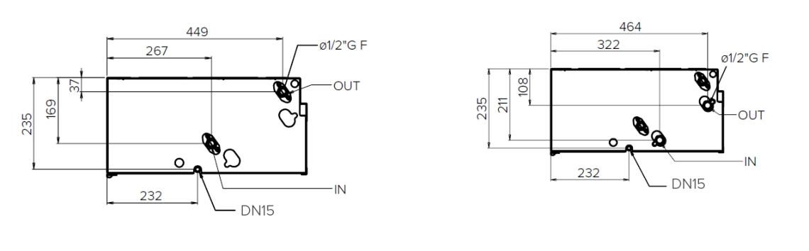 MyCond HPL Diagram som visar luftfördelning och kontrollmekanismer i fläktkonvektorer med medium ESP-kanal.