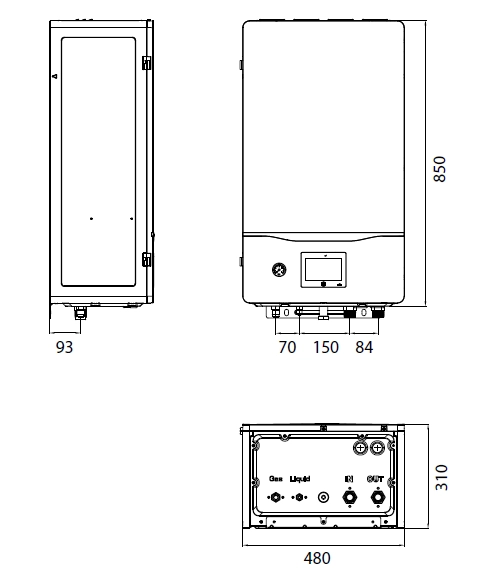 MyCond Hydro-boxens övergripande mått - 1