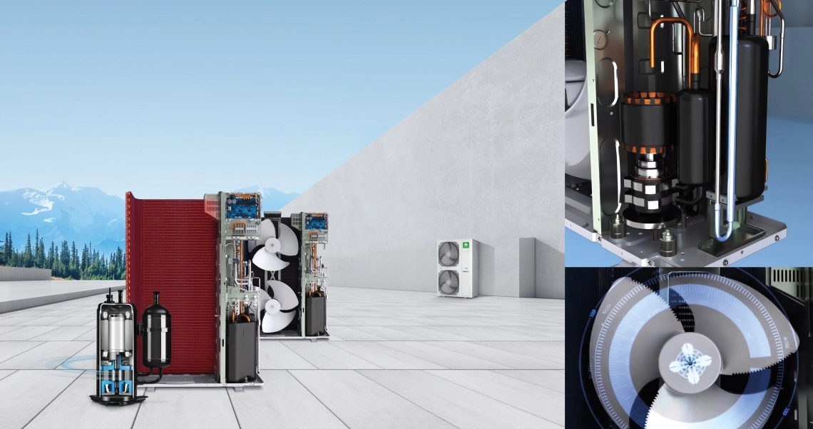MyCond MRF S kompressorfläktstruktur inverterteknik