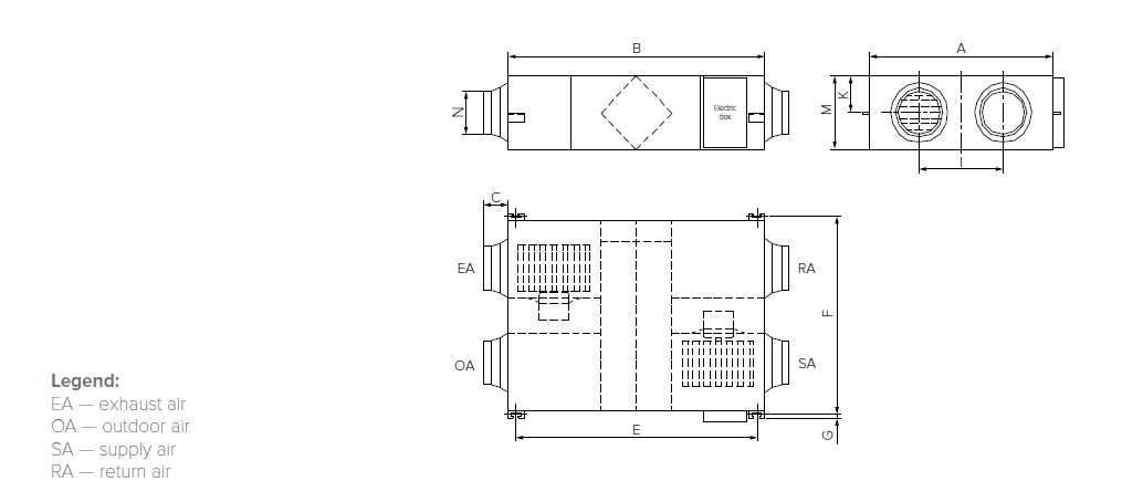 MyCond MVS***-DW Övergripande mått - 1