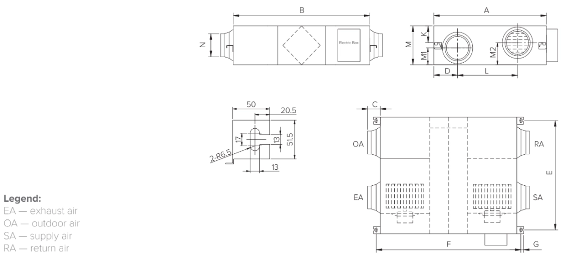 MyCond MVS***-DW Övergripande mått - 3