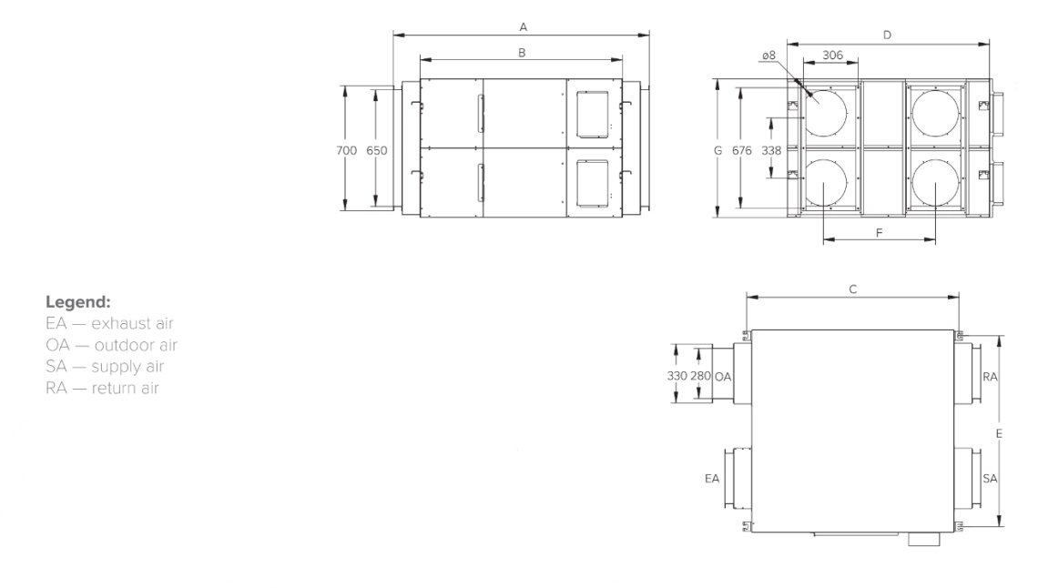 MyCond MVS***-DW Övergripande mått - 4