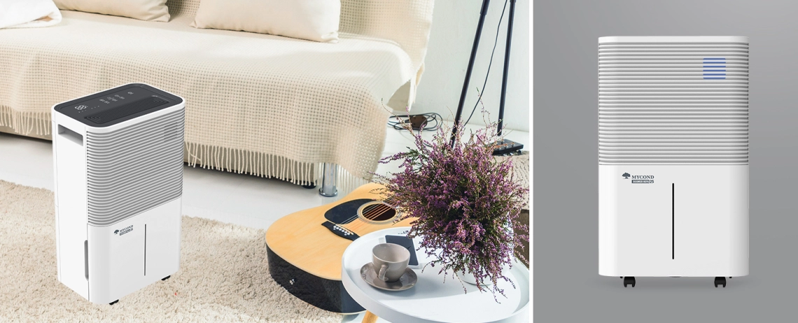 MyCond Roomer Hepa 25-serie avfuktare med miljövänlig design.