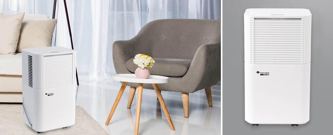 MyCond TIBO Eco 10 Modern luftavfuktare utformad för bostadsbruk.
