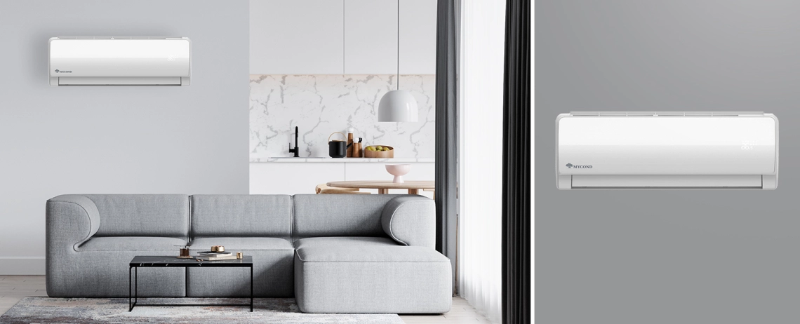 MyCond Väggmonterad fläktkonvektor från MHW-serien i elegant design.