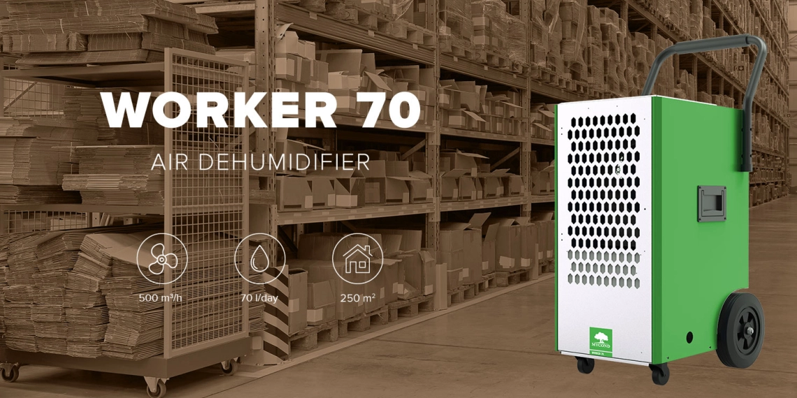 MyCond Worker för lager 70 l/dygn, 500 m³/h, yta upp till 250 m²