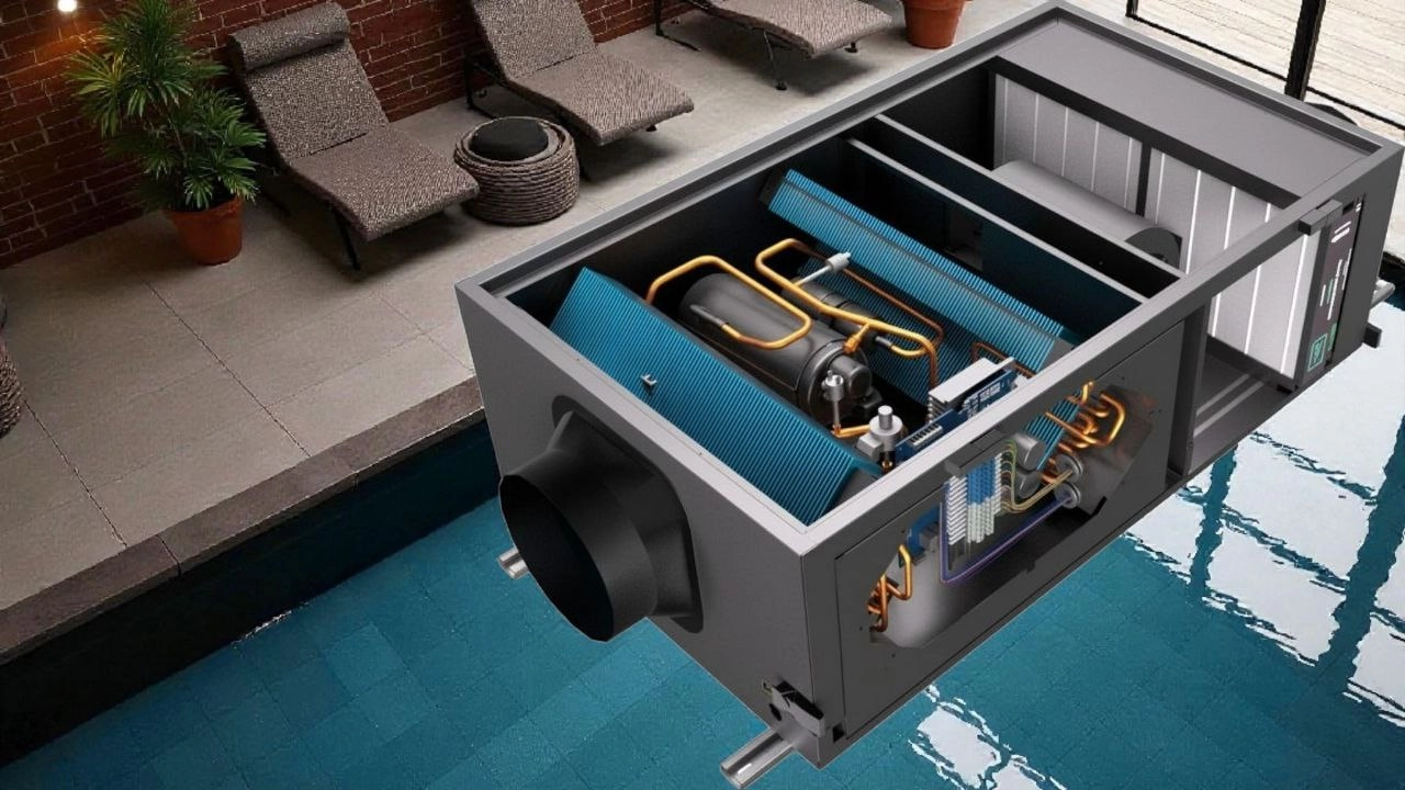 Kanalluftavfuktare för pooler med automatisk inslagning Mycond MSHAC