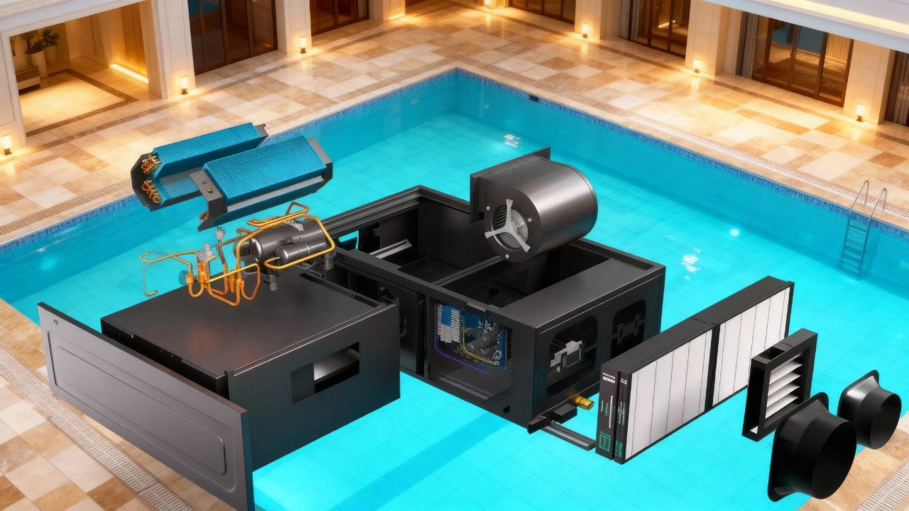 Kanalluftavfuktare för pooler med fuktighetskontroll Mycond MSHAC