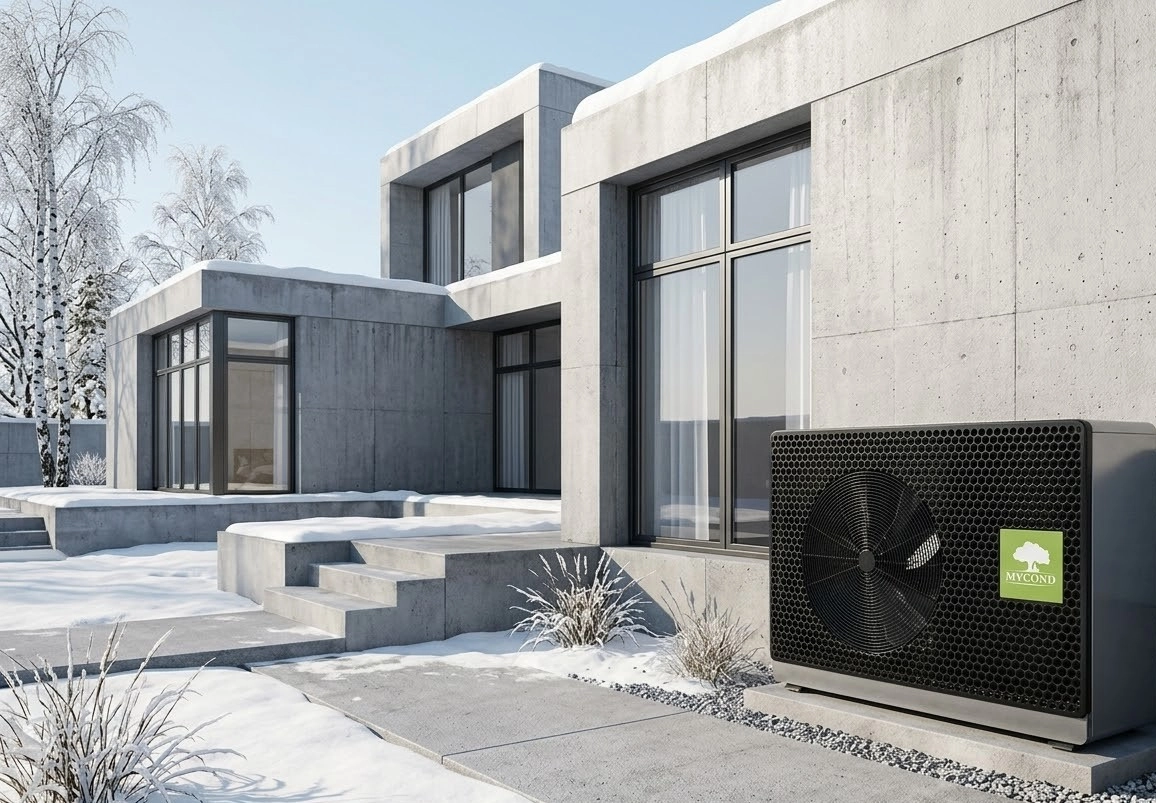 V&auml;rmepump f&ouml;r l&auml;genhet, bekv&auml;mt klimatssystem Mycond BeeSmart