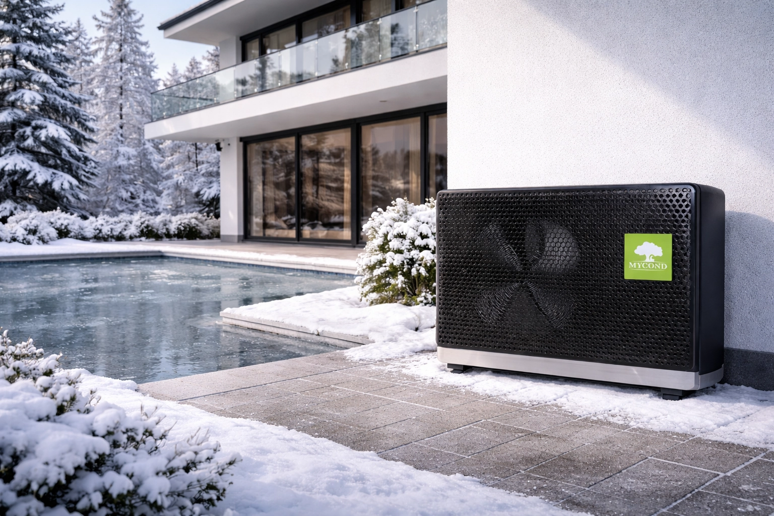 V&auml;rmepump f&ouml;r l&auml;genhet klimatanl&auml;ggningssystem Mycond BeeSmart