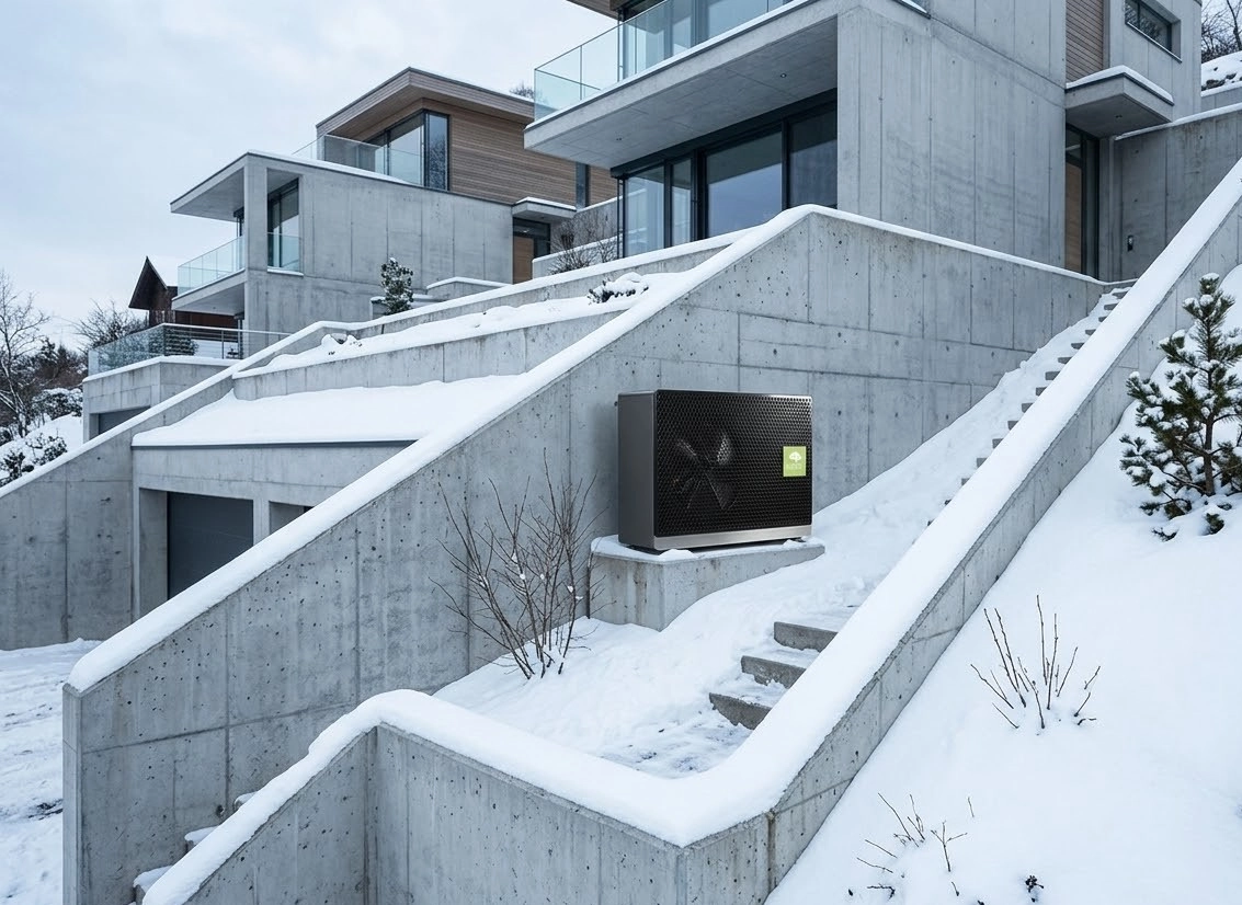 V&auml;rmepump f&ouml;r l&auml;genhet, p&aring;litlig systemdrift Mycond BeeSmart