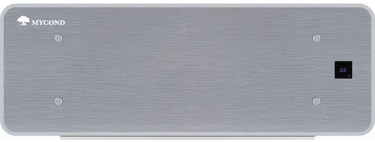 Designad väggmonterad fläktkonvektor Silver Glass Wall-serien