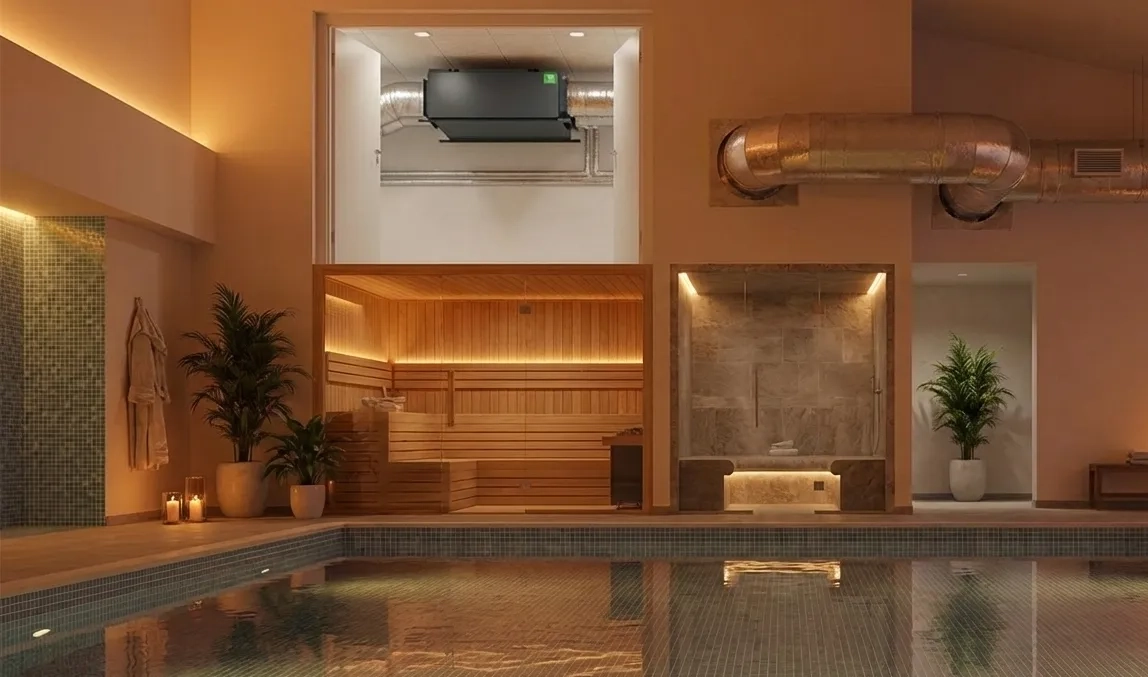 Krav på utrymmet för kanalluftavfuktaren MSHA(C): teknikrum, luftkanaler, utrymme och kontinuerlig drift